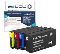 LCL Cartucho de Tinta Compatible 963XL 963 XL 3JA30AE 3JA26AE High Yield Reemplazo para HP Officejet Pro 9010 9012 9013 9014 9015 9016 9018 9019 9020 9022 9025 (Negro Cian Magenta Amarillo,4-Pack)