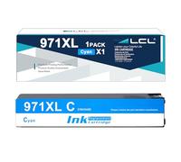 LCL Cartucho de Tinta Compatible 971XL 971 XL CN622AE CN626AE High Yield (Cian) Reemplazo para HP Officejet Pro X451DN X451DW X476DN X476DW X551DW X576DW X576dn MFP