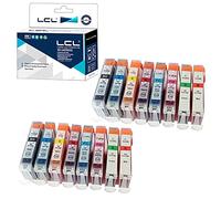 LCL Cartucho de Tinta Compatible CLI-8 CLI-8BK CLI-8C CLI-8M CLI-8Y CLI-8R CLI-8G CLI-8PC CLI-8PM (16-Pack 2K 2C 2M 2Y 2R 2G 2PC 2PM) Reemplazo para Canon Pro9000/Pro9000 MarkⅡ