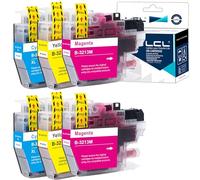 L artucho de Tinta Compatible con LC-3213 LC3213 LC-3211 LC-3213C LC-3213M LC-3213Y para Brother DCP-J770 DCP-J772DW DCP-J774DW MFC-J890DW MFC-J895 (2cian 2magenta 2amarillo)