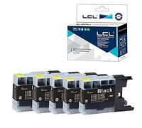 L artucho de Tinta Compatible con LC1240 LC1280 LC1240BK LC1280BK (5 Negro) para Brother MFC-J6510DW/MFC-J6710DW/MFC-J6910DW/MFC-J5910CDW DCP-JW525DW/DCP-JW725DW/DCP-JW925DW/MFC-J280W