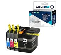 LCL Cartucho de Tinta Compatible LC529 LC525 XL LC529XLBK LC525XLC LC525XLM LC525Y XXL (1Negro 1Cian 1Magenta 1Amarillo) Reemplazo para Brother DCP-J100 J105 MFC-J200