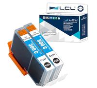 LCL Cartucho de Tinta Compatible PFI-300 PFI-300C 14.5ml (2 Cian) Reemplazo para Canon imagePROGRAF PRO-300