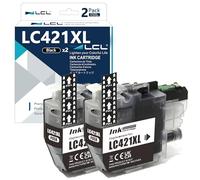 L artuchos LC421 XL compatibles con Brother LC421 LC421XL con DCP-J1050DW DCP-J1140DW MFC-J1010DW (2 Negro)