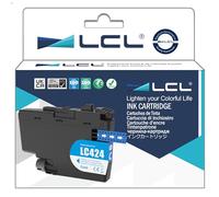 LCL Compatible Cartucho de Tinta LC-424 LC424 LC-424C LC424C (Cian) Reemplazo para Brother DCP-J1200W DCP-J1200WE Printer