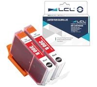 LCL Compatible Cartucho de Tinta PFI-300 PFI-300R 14.5ml Reemplazo para Canon imagePROGRAF PRO-300 (2 Pack, Rojo)