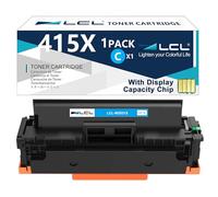 L ompatible Cartucho de tóner 415A 415X W2031A W2031X (con Chip) Reemplazo para HP Color LaserJet Pro M454 M454DW M454NW M454DN M479 M479FDN M479FNW M479DW M479FDW MFP M480f MFP M455dn (Cian)