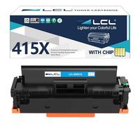 LCL Compatible Cartucho de tóner 415A 415X W2031A W2031X (con OEM Chip) Reemplazo para HP Color Laserjet Pro M454 M454DW M454NW M454DN M479 M479FDN M479FNW M479DW M479FDW MFP M480f MFP M455dn (Cian)