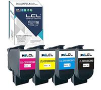 LCL CX510 4000 pág+3*3000 pág Cartucho de Tóner Repuesto para Lexmark 80C2HK0 80C2HC0 80C2HM0 80C2HY0 802HK 802HC 802HM 802HY para Lexmark CX410 CX410E CX410DE CX410DTE CX510 CX510DE CX510DHE (4-Pack)