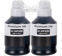 LCL GI50 Tinta Compatible con Canon GI50 GI-50 Cartucho de Tinta Multipack para Pixma GM2050 GM4050 G5050 G6050 G7050 (2Pack, 2PGBK Negro)