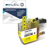 LCL LC421 LC421XL Amarillo Alta Capacidad Cartucho de Tinta Reemplazo para Brother LC-421XL LC421XL LC421XLY LC421Y para DCP-J1050DW DCP-J1140DW MFC-J1010DW (1-Pack)