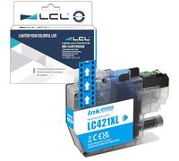 LCL LC421 LC421XL Cian Alta Capacidad Cartucho de Tinta Reemplazo para Brother LC-421XL LC421XL LC421XLC LC421C para DCP-J1050DW DCP-J1140DW MFC-J1010DW (1-Pack)