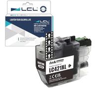 LCL LC421 LC421XL Negro Alta Capacidad Cartucho de Tinta Reemplazo para Brother LC-421XL LC421XL LC421XLBK LC421BK para DCP-J1050DW DCP-J1140DW MFC-J1010DW (1-Pack)