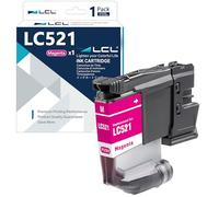 LCL LC521 Magenta Cartucho de Tinta Reemplazo para Brother LC521 LC-521 LC521M LC-521M Compatible para Brother DCP-J1260DW DCP-J1310DW DCP-J1313DW DCP-J1360DW DCP-J1460DW (1-Pack)