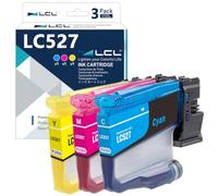 LCL LC527 Cartucho de Tinta Compatible para Brother LC527VAL LC527 LC527C LC527M LC527Y Reemplazo para Brother MFC-J4350DW MFC-J4550DW MFC-J6760DW MFC-J6960DW (3-Pack CMY)