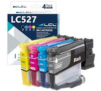 LCL LC527 Cartucho de Tinta Reemplazo para Brother LC527VAL LC527 Compatible para Brother MFC-J4350DW MFC-J4550DW MFC-J6760DW MFC-J6960DW (4-Pack, Negro Cian Magenta Amarillo)