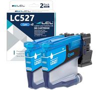 LCL LC527 Cian Cartucho de Tinta Reemplazo para Brother LC527 LC527C Compatible para Brother MFC-J4350DW MFC-J4550DW MFC-J6760DW MFC-J6960DW (2-Pack)