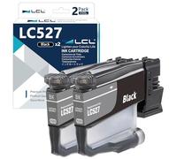 LCL LC527 Negro Cartucho de Tinta Compatible para Brother LC527 LC527BK Reemplazo para Brother MFC-J4350DW MFC-J4550DW MFC-J6760DW MFC-J6960DW (2-Pack)