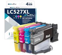 LCL LC527XL Alta Capacidad Cartucho de Tinta Compatible para Brother LC527VAL LC527XLVAL LC527XL Compatible para MFC-J4350DW MFC-J4550DW MFC-J6760DW MFC-J6960DW (4-Pack KCMY)