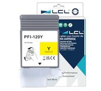 LCL PFI-120 PFI120 Amarillo 130-ml Cartucho de Tinta Reemplazo para Canon PFI120Y PFI-120Y Compatible para Canon ImagePROGRAF TM-200 TM-205 TM-250 TM-255 TM-300 TM-305 TM-350 TM-355 Printer (1-Pack)