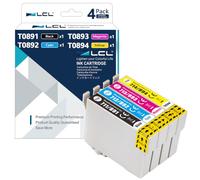 LCL T0891 Cartucho de Tinta Reemplazo para Epson T0895 T0891 T0892 T0893 T0894 para Epson Stylus S20 S21 SX100 SX105 SX110 SX115 SX200 SX205 SX209 SX210 SX215 SX218 SX400 SX405 (KCMY)