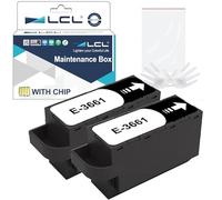 LCL T3661 C13T366100 Caja de Mantenimiento (2 Paquete) Reemplazo paraEpson XP-8500 XP-8505 XP-8600 XP-8605 XP-8700 XP-6000 XP-6001 XP-6005 XP-6100 XP-6105 XP-15000 XP-15010 XP-15080 XP-970