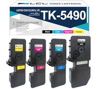 LCL TK-5490 Cartucho de Tóner Reemplazo para Kyocera TK-5490 TK-5490K TK-5490C TK-5490M TK-5490Y Compatible para Kyocera ECOSYS MA2101 MA2101cwfx MA2101cfx MA2101cwx PA2101 PA2101cx PA2101cwx (KCMY)
