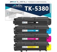 LCL TK5380 Cartucho de Tóner Reemplazo para Kyocera TK-5380 TK-5380K TK-5380C TK-5380M TK-5380Y Compatible para Kyocera Ecosys PA4000cx MA4000cix MA4000cifx (4-Pack KCMY)