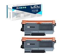 LCL TN2220 Negro Alta capacidad Cartucho de Tóner Compatible para Brother TN2220 TN2210 TN-2220 TN-2210 para MFC-7360N MFC-7460DN MFC-7860DW FAX-2840 FAX-2940 HL-2130 HL-2135W HL-2240 HL-2250DN 2-Pack