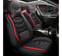 LCLCDZ Fundas de asiento de coche universales para Citroen Ds4 Ds5 DS6 Triumph C2 C3 C4 C5 C6 C4L Picasso C4 Aircross Cactus C-Crosser C-XR Accesorios de coche, negro y rojo