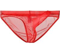 lclvld Calzoncillos para Hombre Ropa Interior de Malla Transparente Calzoncillos Transparentes Ropa Interior erótica Sexy para Hombres Calzoncillos con Bulto de Elefante