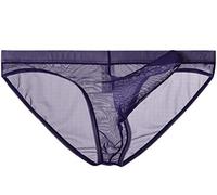 lclvld Calzoncillos para Hombre Ropa Interior de Malla Transparente Calzoncillos Transparentes Ropa Interior erótica Sexy para Hombres Calzoncillos con Bulto de Elefante