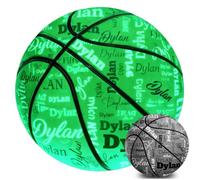 LCMAIT Balón Luminoso Personalizado con Nombre, Balón con aro Luminoso para Jugar, Regalo Ideal para Hijos, Hijas, Novios, Padres, Entrenadores, Aficionados, Cumpleaños y Celebraciones de Equipos