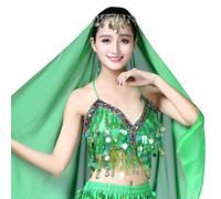 LCMHBCP Sujetador De Lentejuelas Top con Sujetador de Lentejuelas, Top de Festival for Danza del Vientre, Sujetador con Lentejuelas y Cuentas(Green)