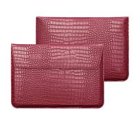 LCMOCICO Funda de Piel sintética de Grano de cocodrilo con Solapa para MacBook Air de 13.6 Pulgadas 2022 M2 A2681 Air 13 2018-2021 M1 A2337 A2179 A1932 para Mac Pro 13 M2 A2338 2016-202020, Rojo