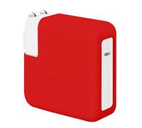 LCMOCICO Funda protectora para MacBook Air de 13.6 pulgadas M2 M3 A2681 A3113 2024 2023 Air 15 A2941 A3114 70 W, funda protectora de silicona suave ultrafina para Mac Pro 14 M3 A2992 A2918, color rojo