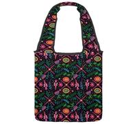 lcndlsoe Bolsa de lona con diseño de ancla con diseño de brújula y rayas rosas, para el trabajo, compras, gimnasio, Multicolor 4, 14.1x14.9in/36x38cm