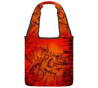 lcndlsoe Bolsa de lona con diseño de ancla con diseño de brújula y rayas rosas, para el trabajo, compras, gimnasio, Multicolor 9, 14.1x14.9in/36x38cm