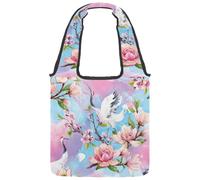 lcndlsoe Bolsa de lona con diseño de ancla con diseño de brújula y rayas rosas, para el trabajo, compras, gimnasio, Multicolor 12, 14.1x14.9in/36x38cm