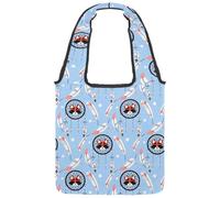 lcndlsoe Bolsa de lona con texto en inglés "I Love Christmas" para mujer, para el trabajo, compras, gimnasio, Multicolor 2, 14.1x14.9in/36x38cm