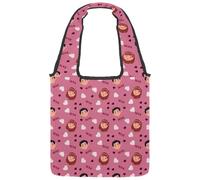 lcndlsoe Bolsa de lona Love Rose Flower Jungle para mujer, para el trabajo, compras, gimnasio, Multicolor 2, 14.1x14.9in/36x38cm