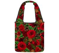 lcndlsoe Bolsa de lona Love Rose Flower Jungle para mujer, para el trabajo, compras, gimnasio, Multicolor 1, 14.1x14.9in/36x38cm