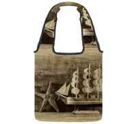 lcndlsoe Bolsa de lona para mujer, diseño vintage del Atlas del Mundo, diseño de aventuras piratas, bolso de hombro para el trabajo, compras, gimnasio, Multicolor 7, 14.1x14.9in/36x38cm