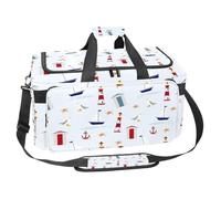 lcndlsoe Bolsa deportiva grande para gimnasio, 30 L, para viajes, entrenamiento, fitness y deportes, barco de mar, ancla azul marino, Multicolor 12, 25x48x26cm/9.84x18.9x10.24in, Organizador de bolsas