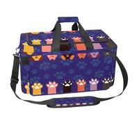 lcndlsoe Bolsa deportiva grande para gimnasio, 30 L, para viajes, entrenamiento, fitness y deportes, cabezas de perros de colores, Multicolor 1, 25x48x26cm/9.84x18.9x10.24in, Organizador de bolsas