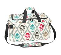 lcndlsoe Bolsa deportiva grande para gimnasio, 30 L, para viajes, entrenamiento, fitness y deportes, cabezas de perros de colores, Multicolor 7, 25x48x26cm/9.84x18.9x10.24in, Organizador de bolsas