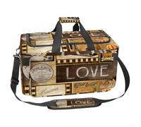 lcndlsoe Bolsa deportiva grande para gimnasio, 30 L, para viajes, entrenamiento, fitness y deportes, estampado de mármol con formas geométricas doradas, Multicolor 5, 25x48x26cm/9.84x18.9x10.24in