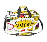 lcndlsoe Bolsa deportiva grande para gimnasio, 30 L, para viajes, entrenamiento, fitness y deportes, patrón tropical con hojas y formas coloridas, Multicolor 5, 25x48x26cm/9.84x18.9x10.24in