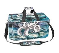 lcndlsoe Bolsa deportiva grande para gimnasio, 30 L, para viajes, entrenamiento, fitness y deportes, patrón de hojas de palma tropicales verdes, Multicolor 12, 25x48x26cm/9.84x18.9x10.24in