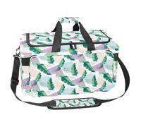 lcndlsoe Bolsa deportiva grande para gimnasio, 30 L, para viajes, entrenamiento, fitness y deportes, patrón tropical con hojas y formas coloridas, Multicolor 1, 25x48x26cm/9.84x18.9x10.24in